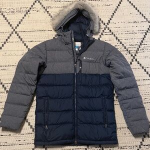 Columbia Charcoal and Navy Hooded Jacket